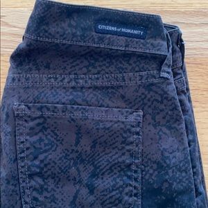 Citizens of Humanity Snakeskin Print Mandy Jeans
